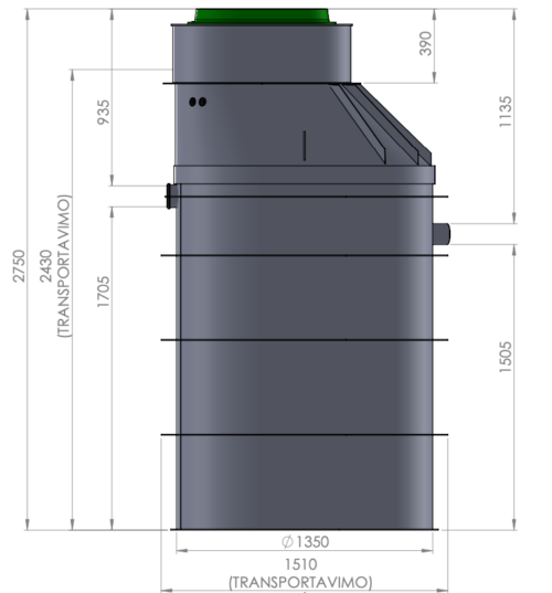 AT8K-L  iki 6 asmenų • Našumas 0.9 m³/parą