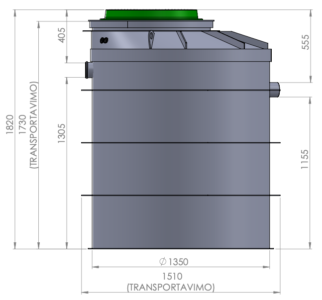 AT6-KS iki 4 asmenų • Našumas 0.6 m³/parą